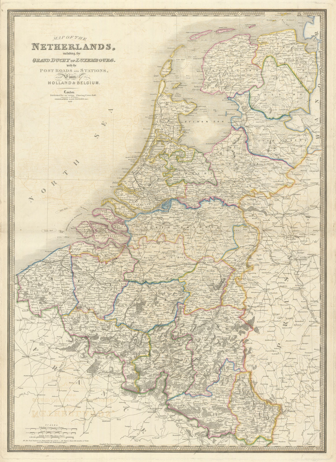 Map of the Netherlands including the Grand Duchy of Luxembourg… Wyld 1843